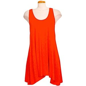 Eileen Fisher U Neck Racerback Tunic Tank Fire PL
